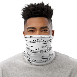 Coltrane Solo on Giant Steps Neck Gaiter (dark design)