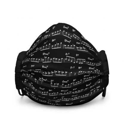 Coltrane Solo on Giant Steps Face mask (light design)