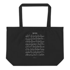 Coltrane Solo on Giant Steps Large Organic Tote Bag (light design)