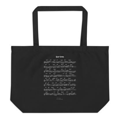Coltrane Solo on Giant Steps Large Organic Tote Bag (light design)